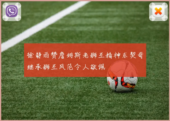 徐静雨赞詹姆斯老狮王精神东契奇继承狮王风范令人敬佩